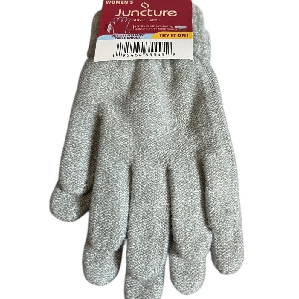 Juncture Soft Gray Winter Gloves